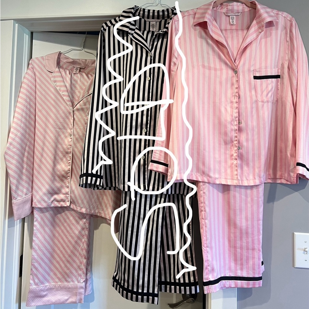 Victoria’s secret signature satin pajama set small
